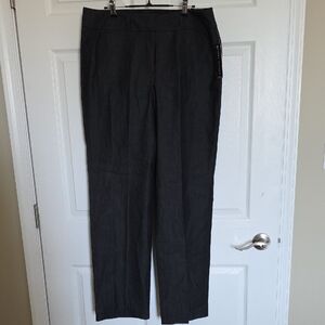Larry Levine Dark Gray Straight Leg Pants